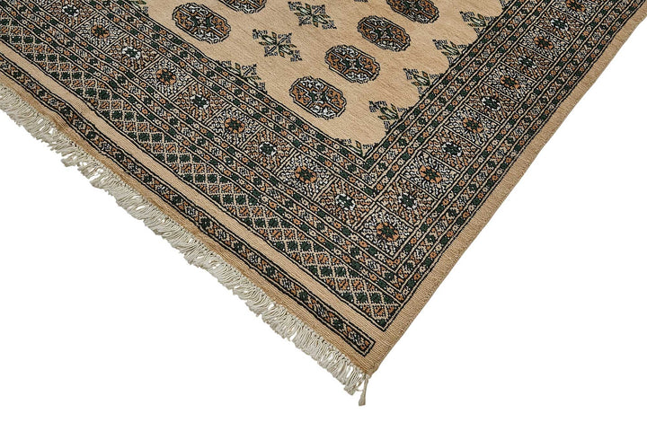5x8 Beige Handmade Geometric Oushak Rug - 51533