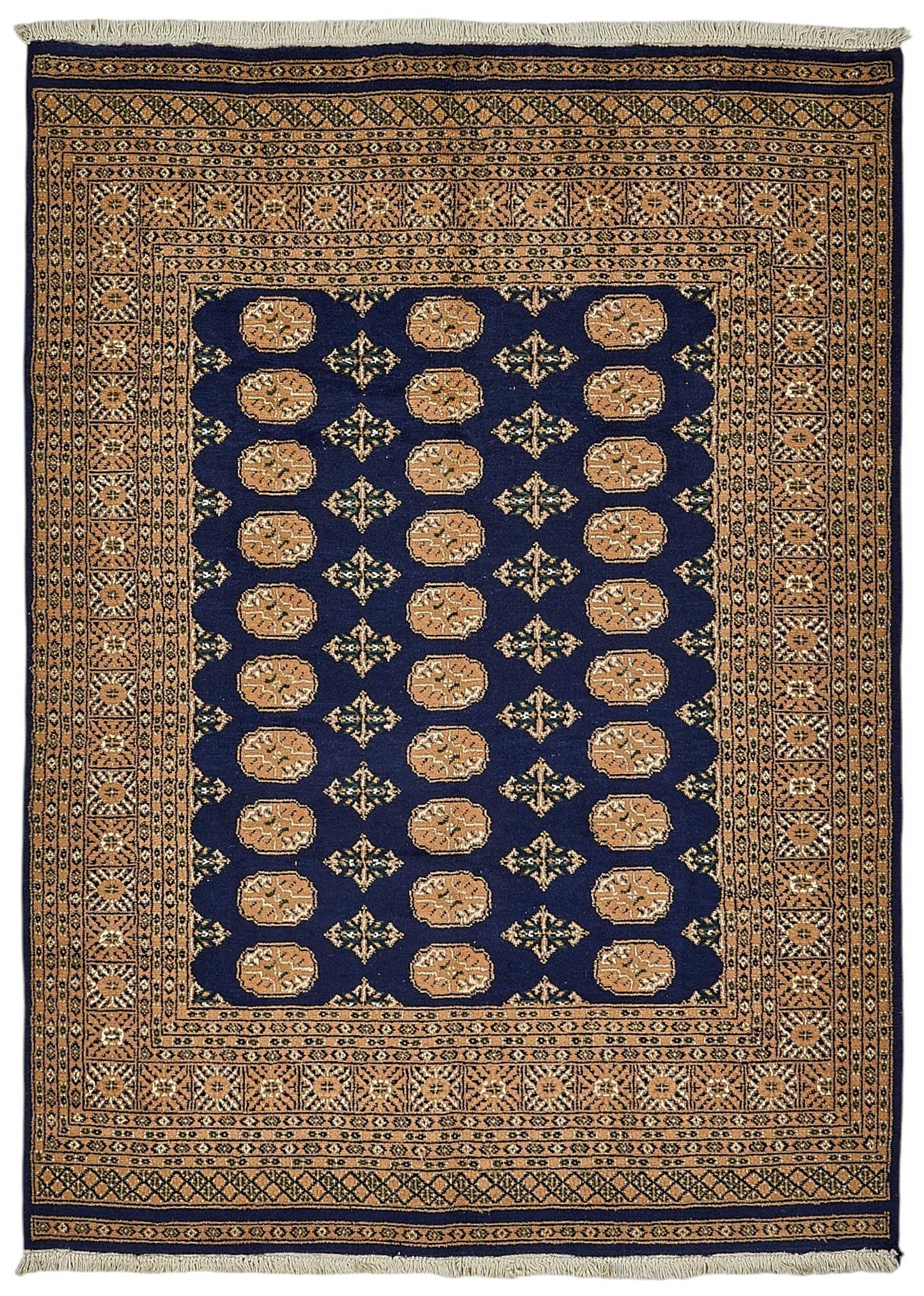 5x7 Blue Traditional Geometric Oushak Rug - 51534