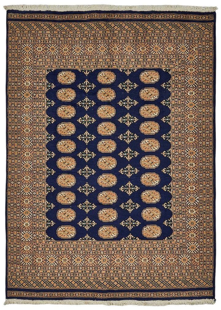 5x7 Blue Traditional Geometric Oushak Rug - 51534