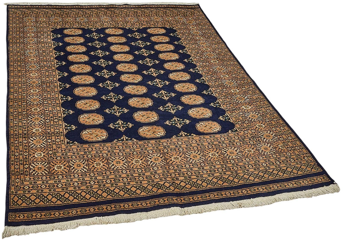 5x7 Blue Traditional Geometric Oushak Rug - 51534
