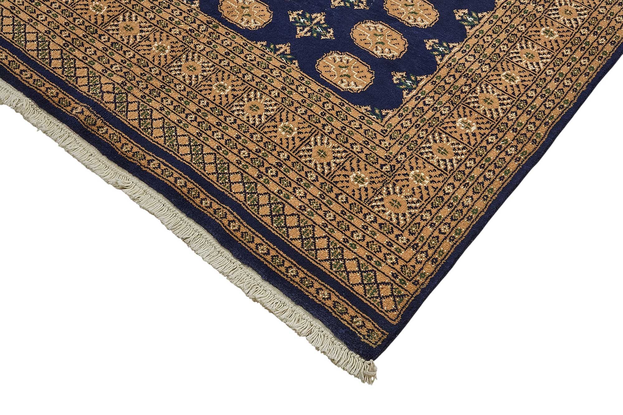 5x7 Blue Traditional Geometric Oushak Rug - 51534