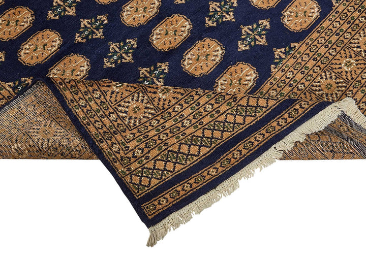 5x7 Blue Traditional Geometric Oushak Rug - 51534