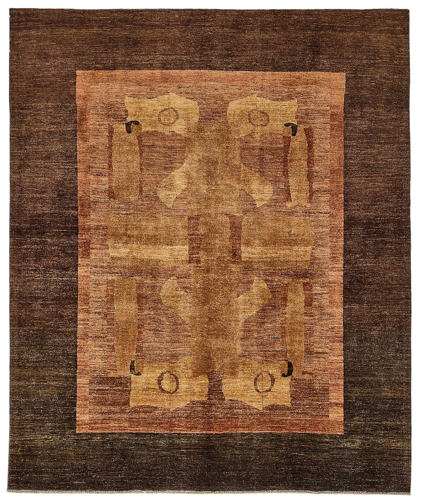 7x8 Brown Handmade Contemporary Oushak Rug - 51538