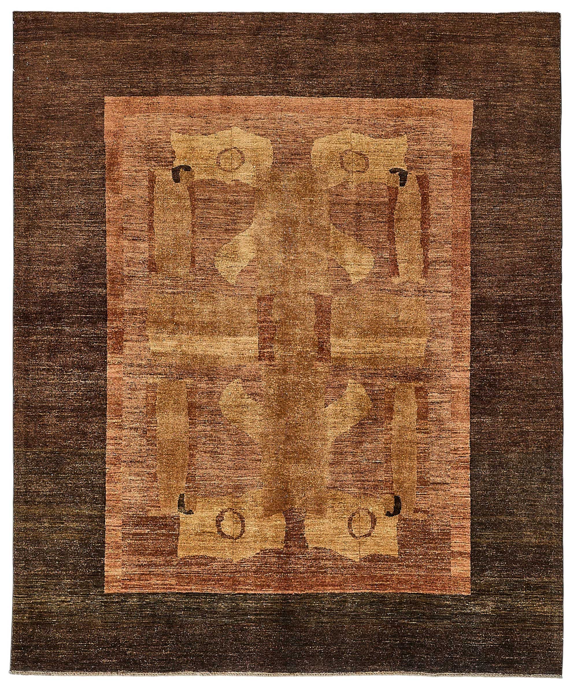 7x8 Brown Handmade Contemporary Oushak Rug - 51538