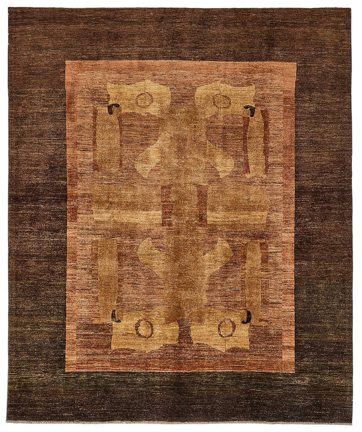 7x8 Brown Handmade Contemporary Oushak Rug - 51538