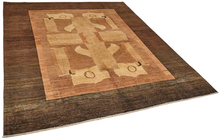 7x8 Brown Handmade Contemporary Oushak Rug - 51538