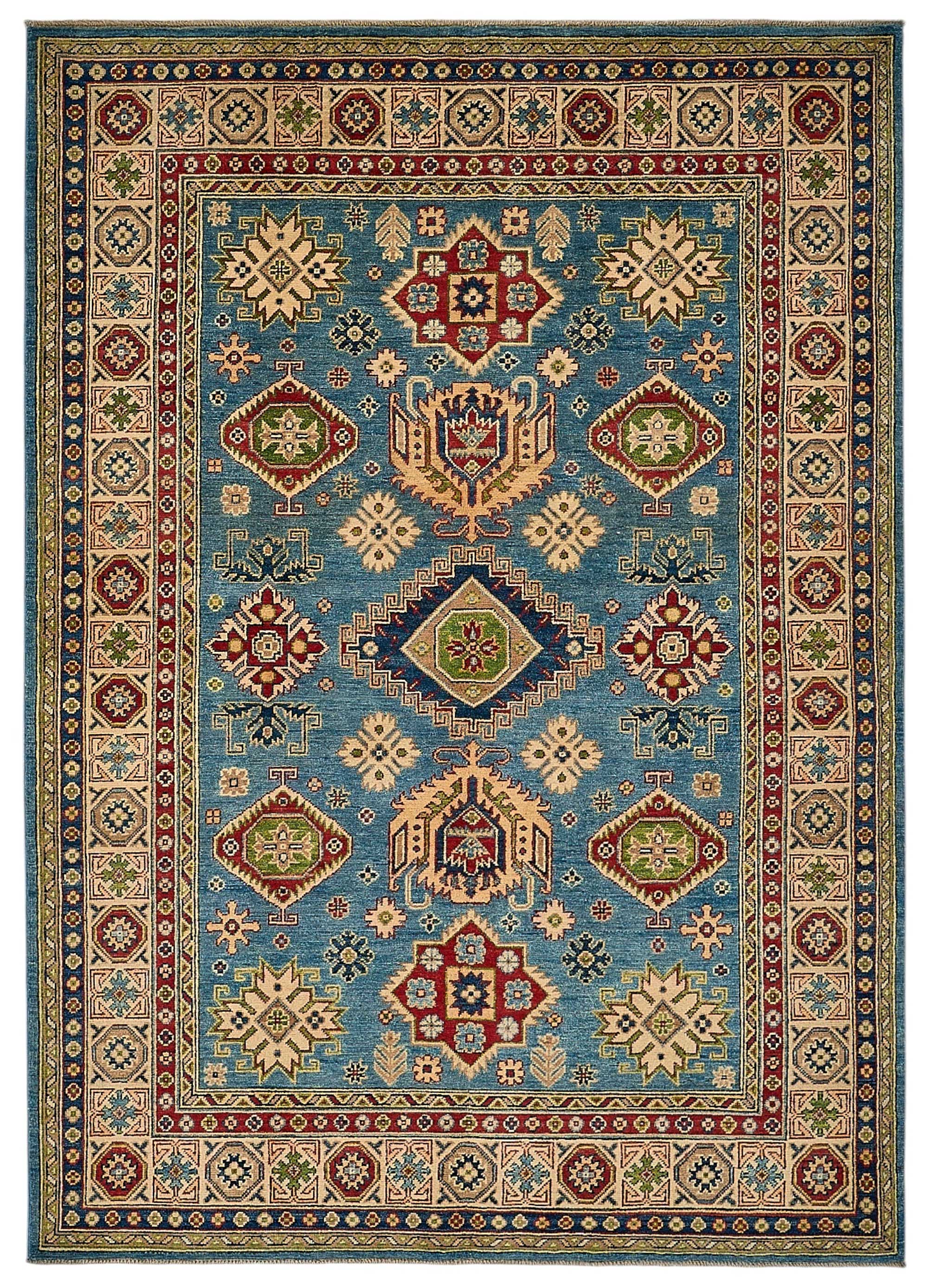6x8 Blue Turkish Medallion Oushak Rug - 51539