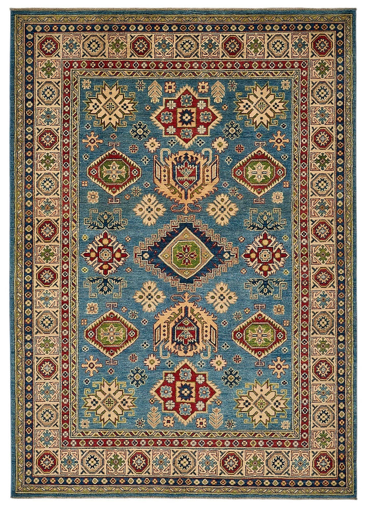 6x8 Blue Turkish Medallion Oushak Rug - 51539