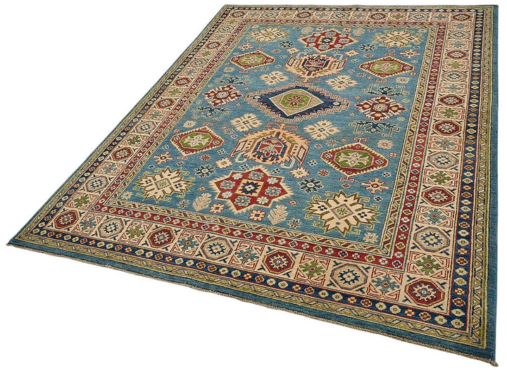6x8 Blue Turkish Medallion Oushak Rug - 51539