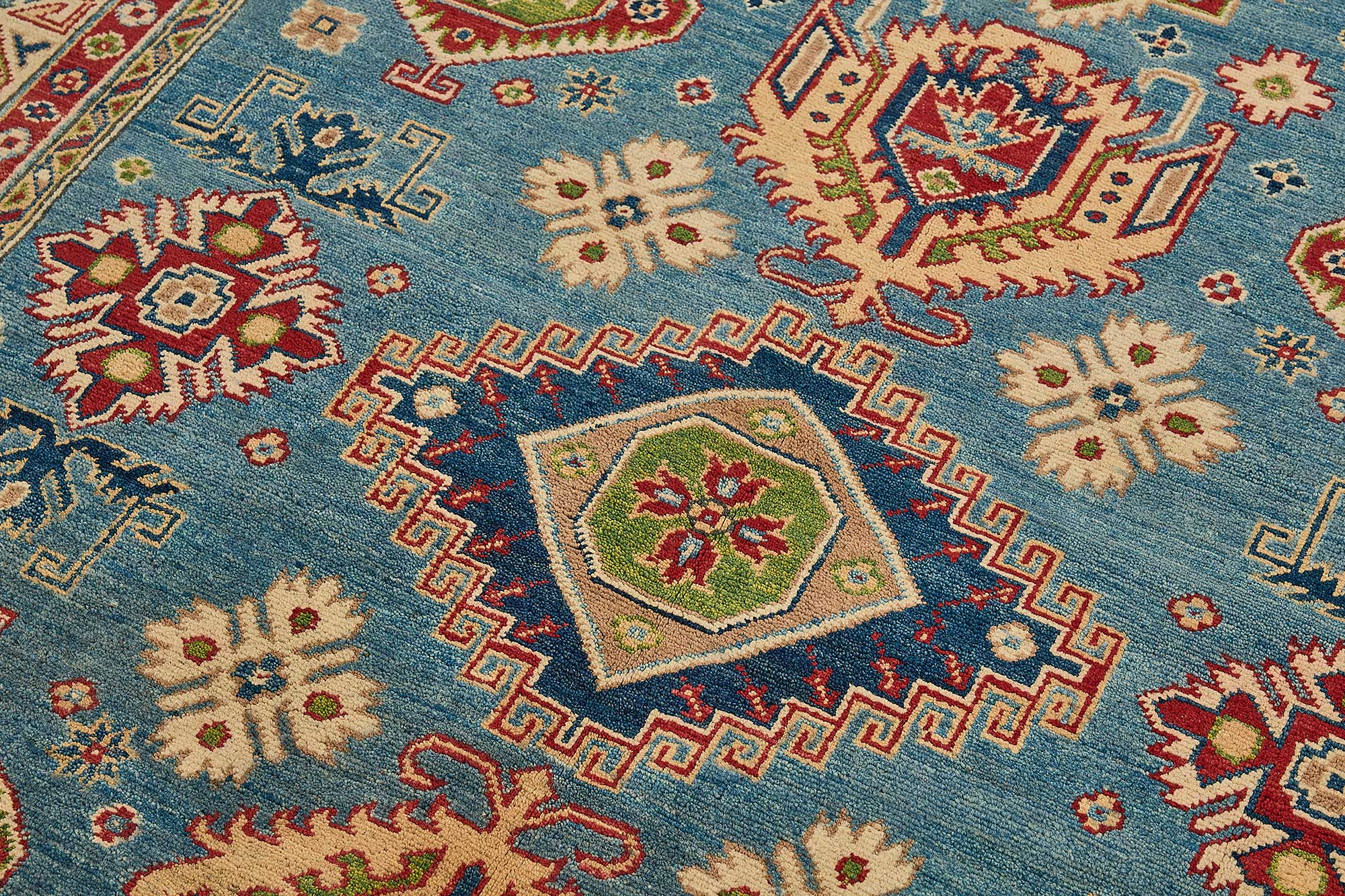 6x8 Blue Turkish Medallion Oushak Rug - 51539