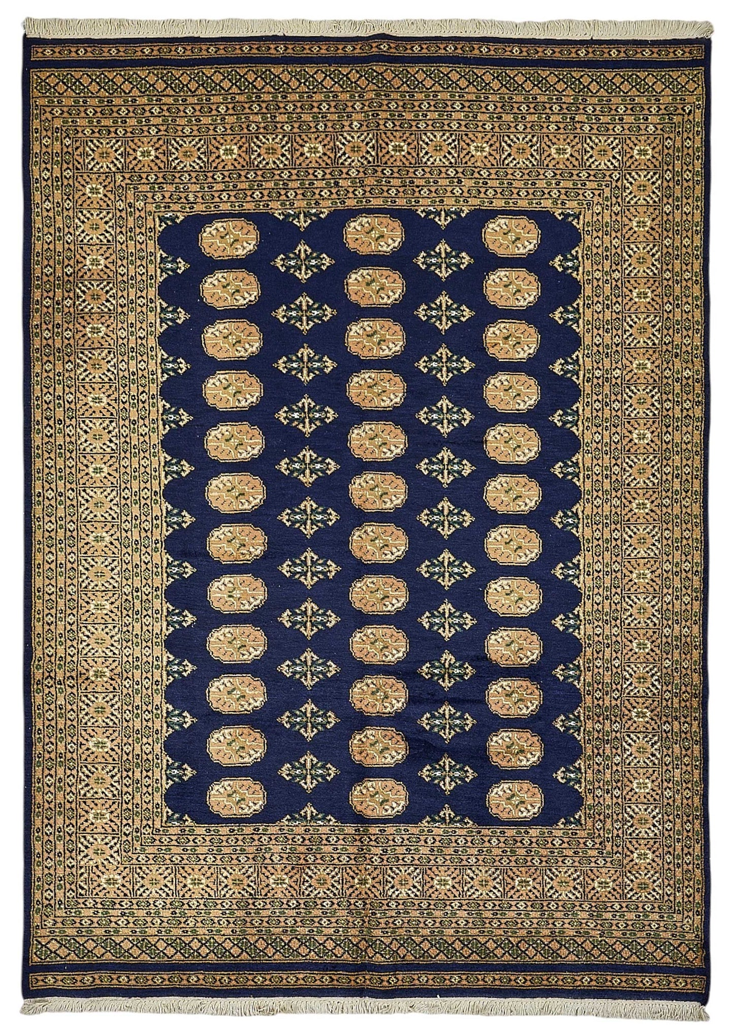 5x7 Blue Geometric Oushak Rug - 51540