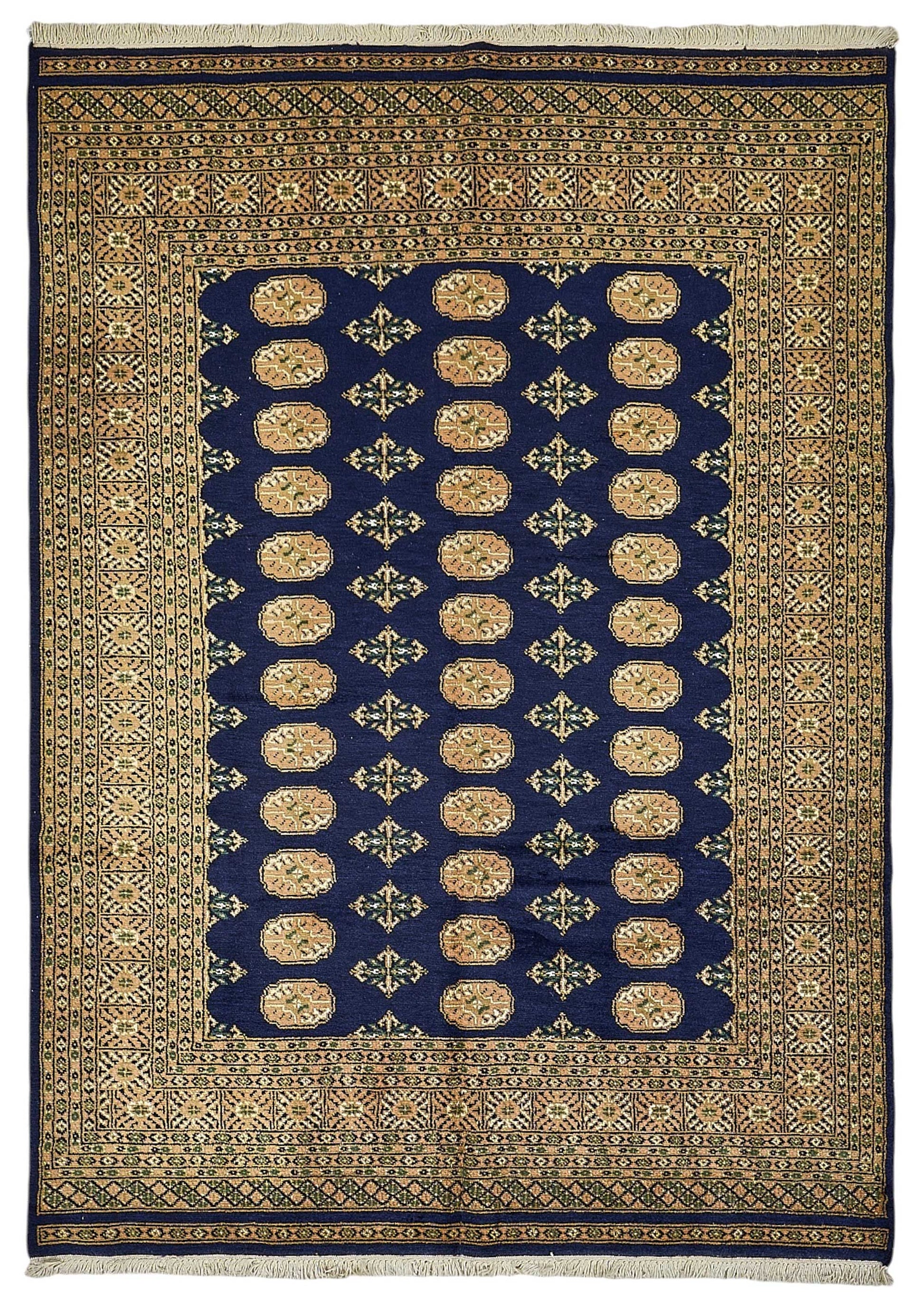 5x7 Blue Geometric Oushak Rug - 51540