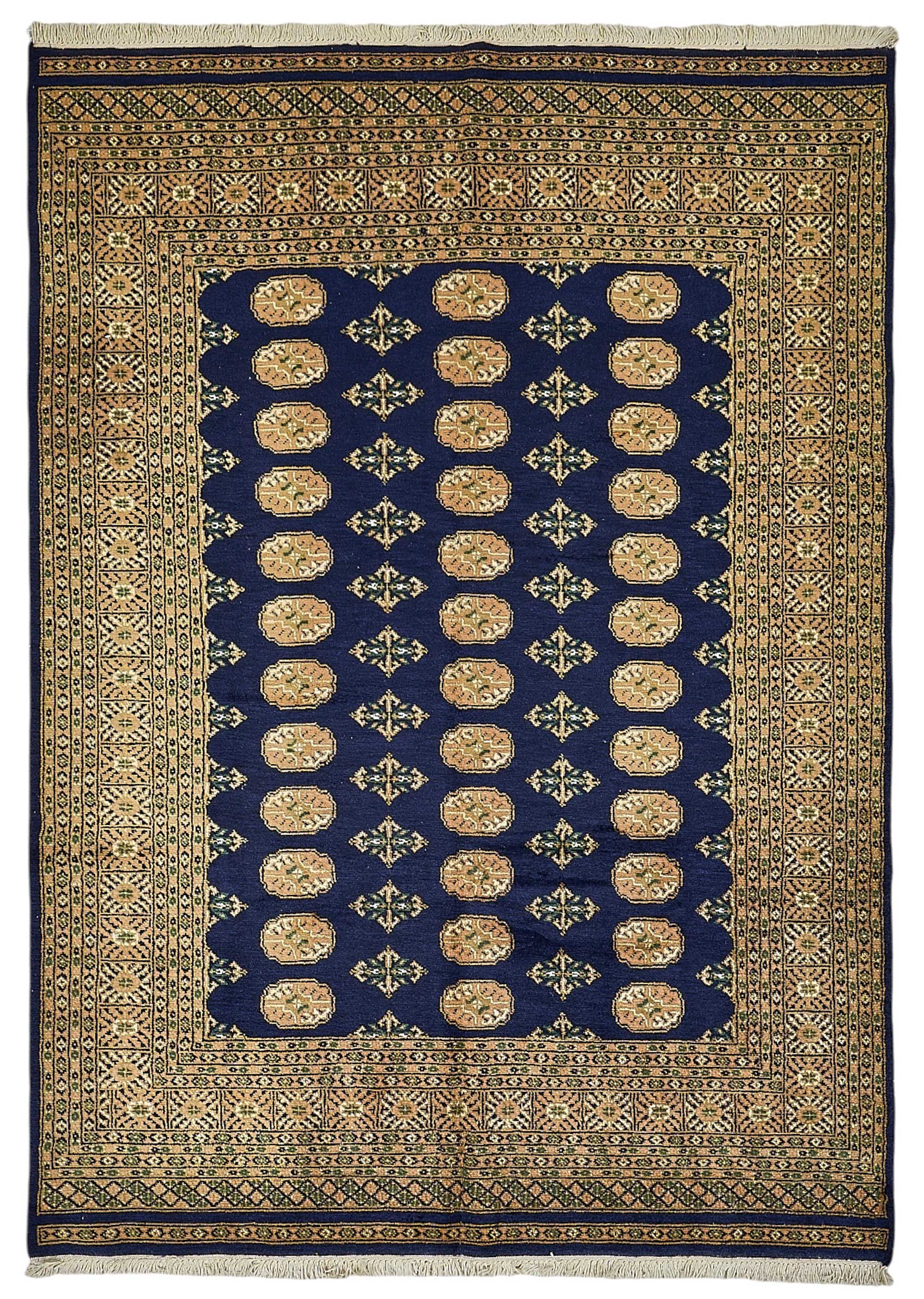 5x7 Blue Geometric Oushak Rug - 51540