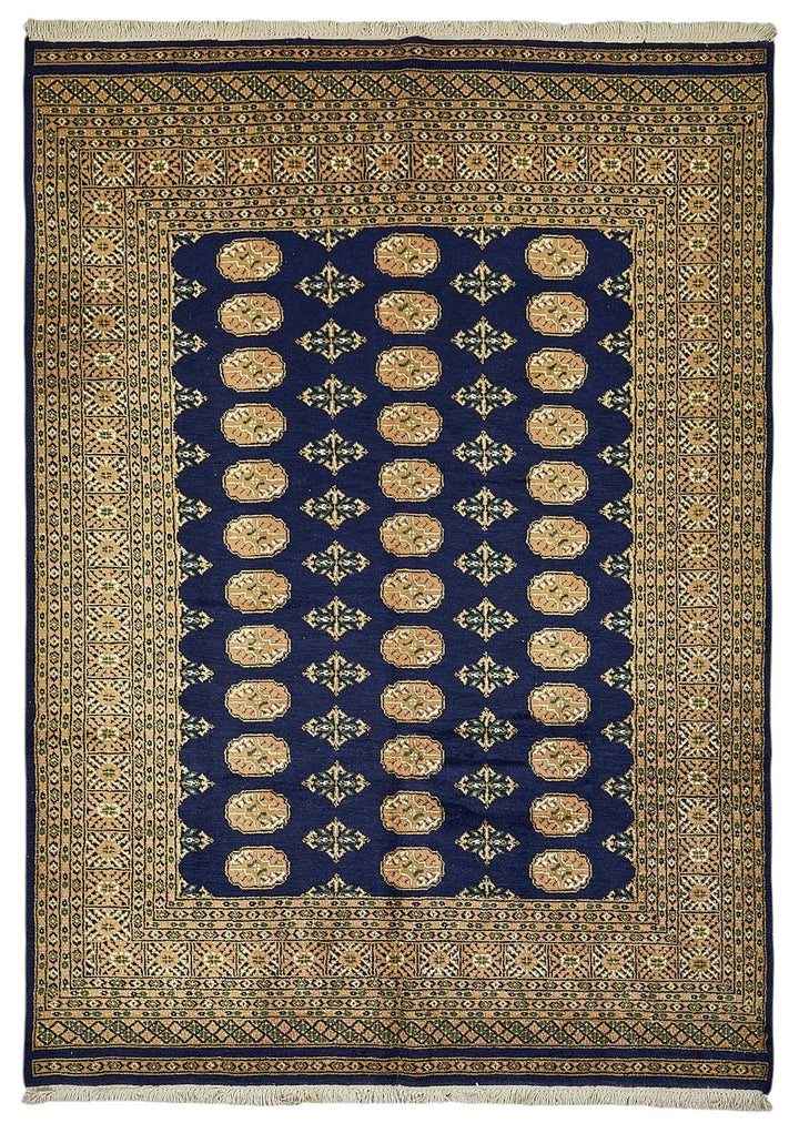 5x7 Blue Geometric Oushak Rug - 51540
