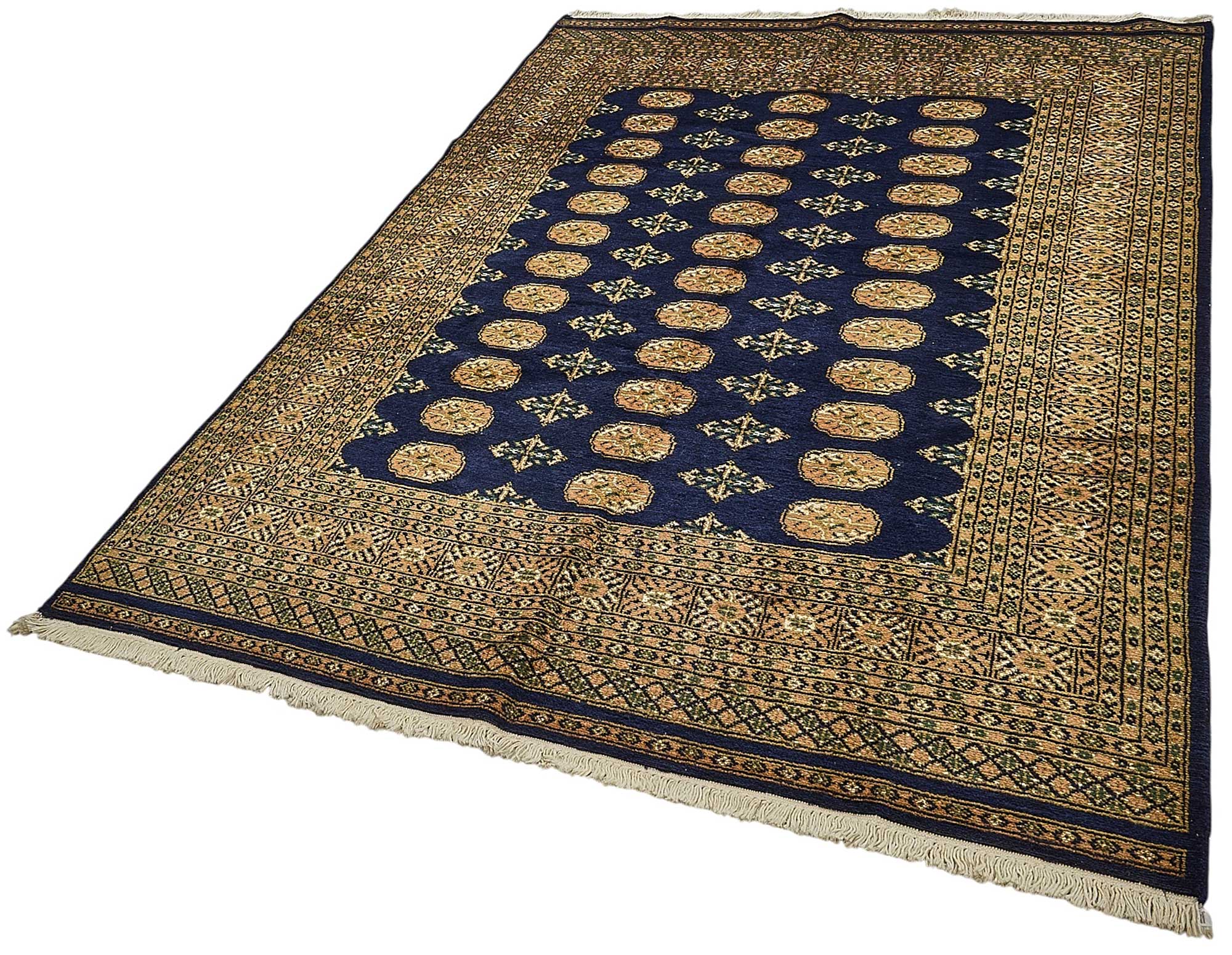 5x7 Blue Geometric Oushak Rug - 51540