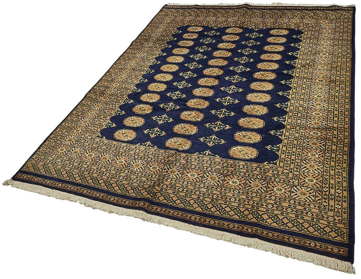 5x7 Blue Geometric Oushak Rug - 51540