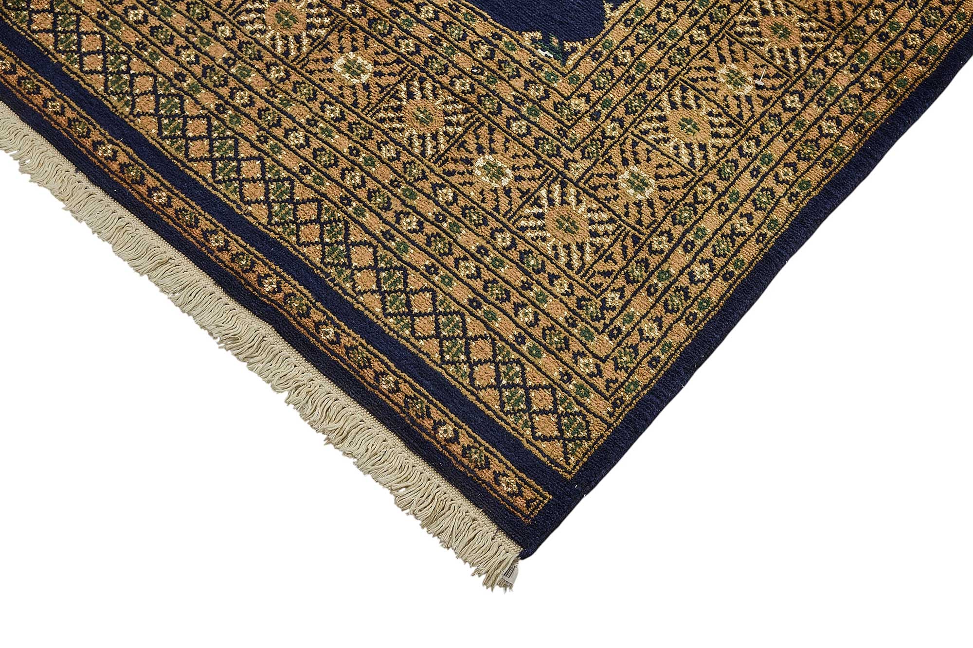 5x7 Blue Geometric Oushak Rug - 51540