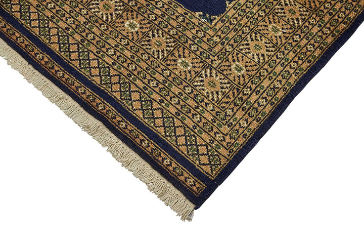 5x7 Blue Geometric Oushak Rug - 51540
