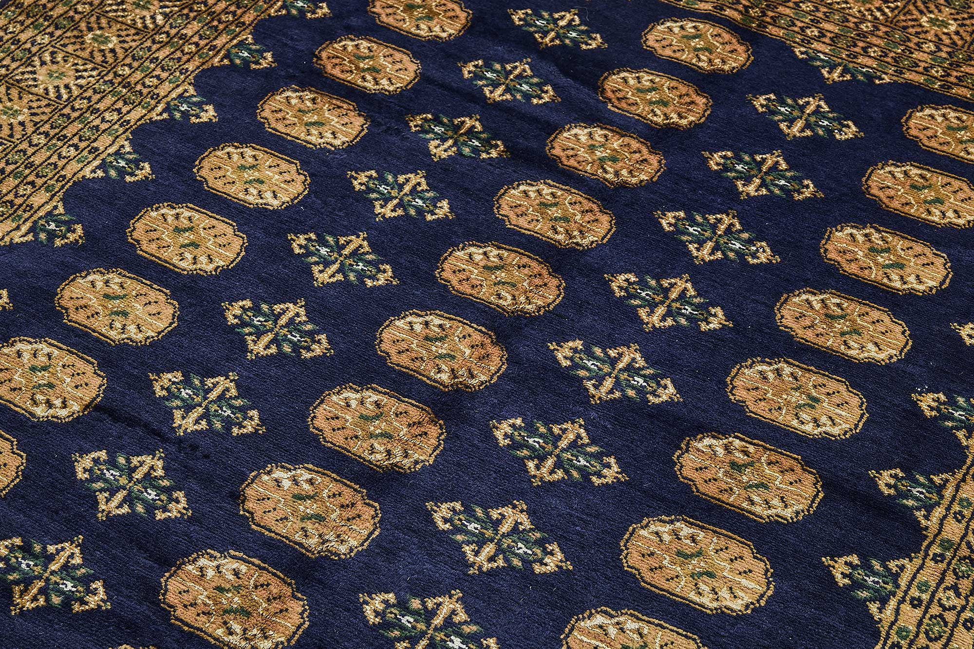 5x7 Blue Geometric Oushak Rug - 51540