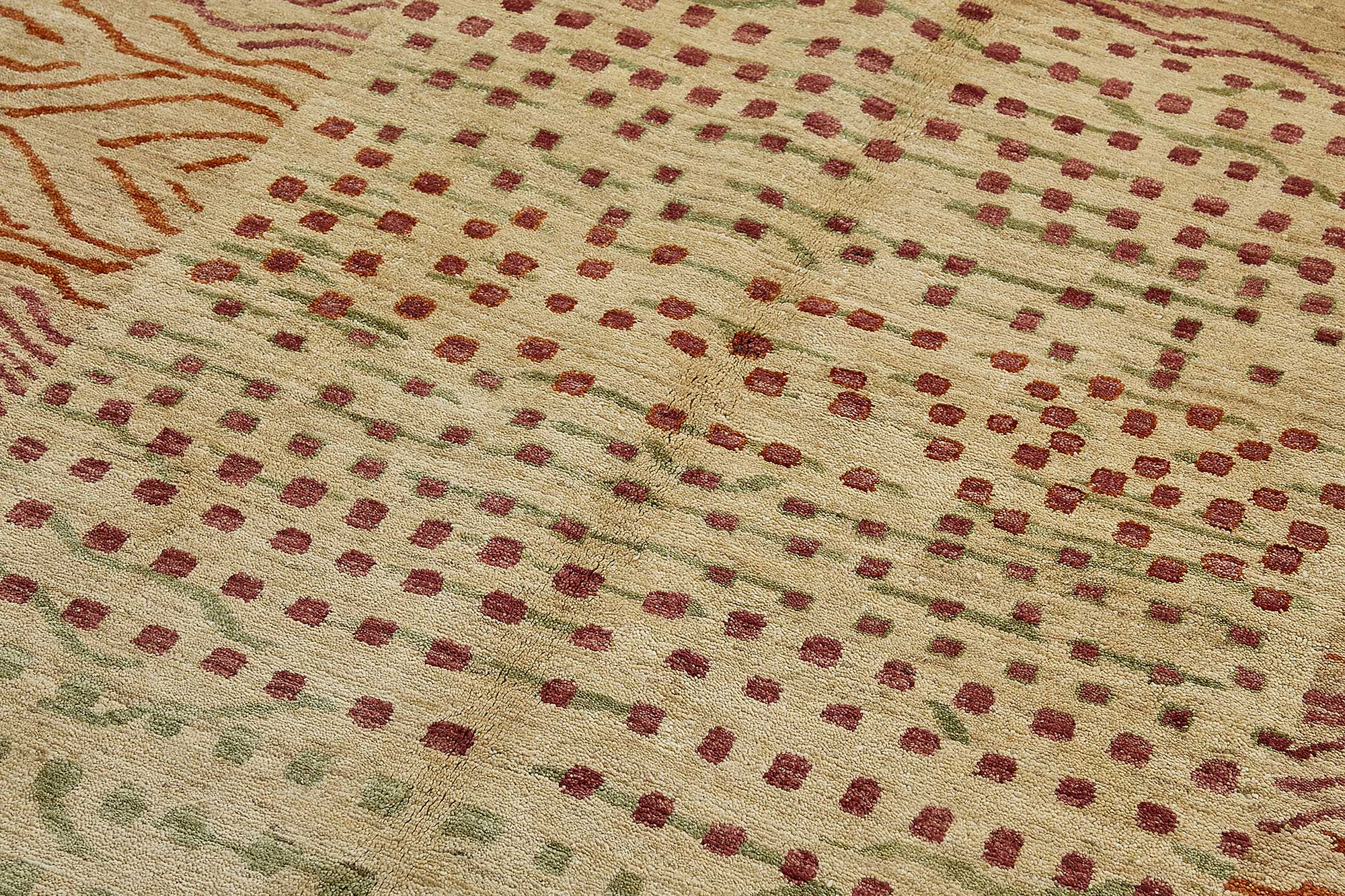 5x8 Beige Traditional Tribal Oushak Rug - 51542
