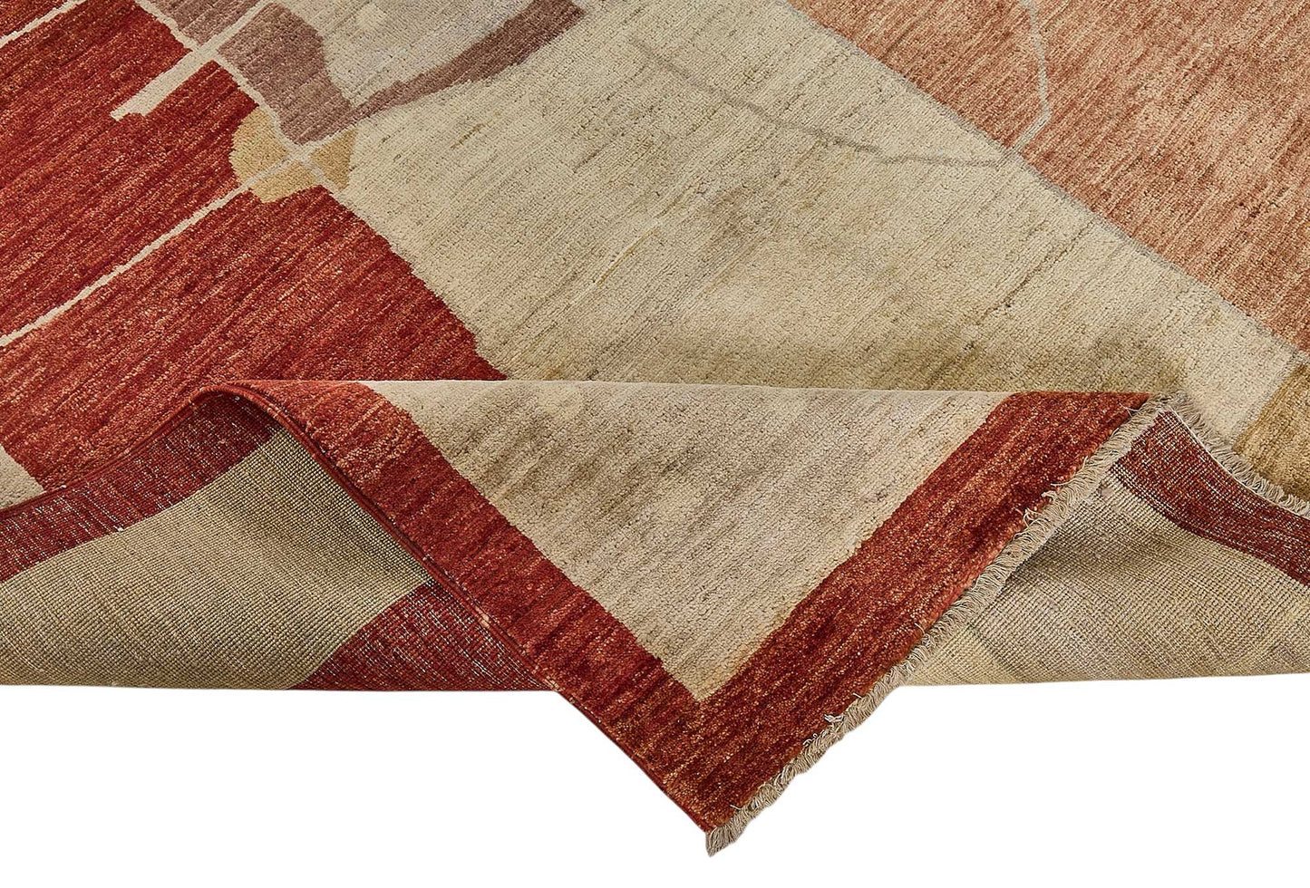 6x9 Beige Turkish Contemporary Oushak Rug - 51543