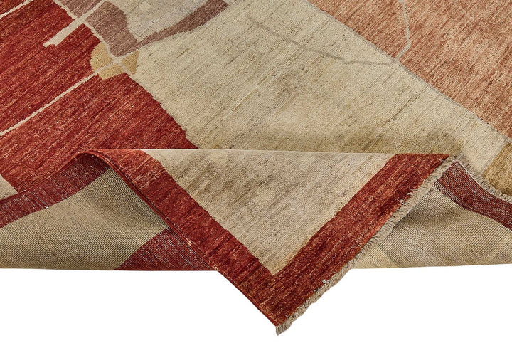6x9 Beige Turkish Contemporary Oushak Rug - 51543
