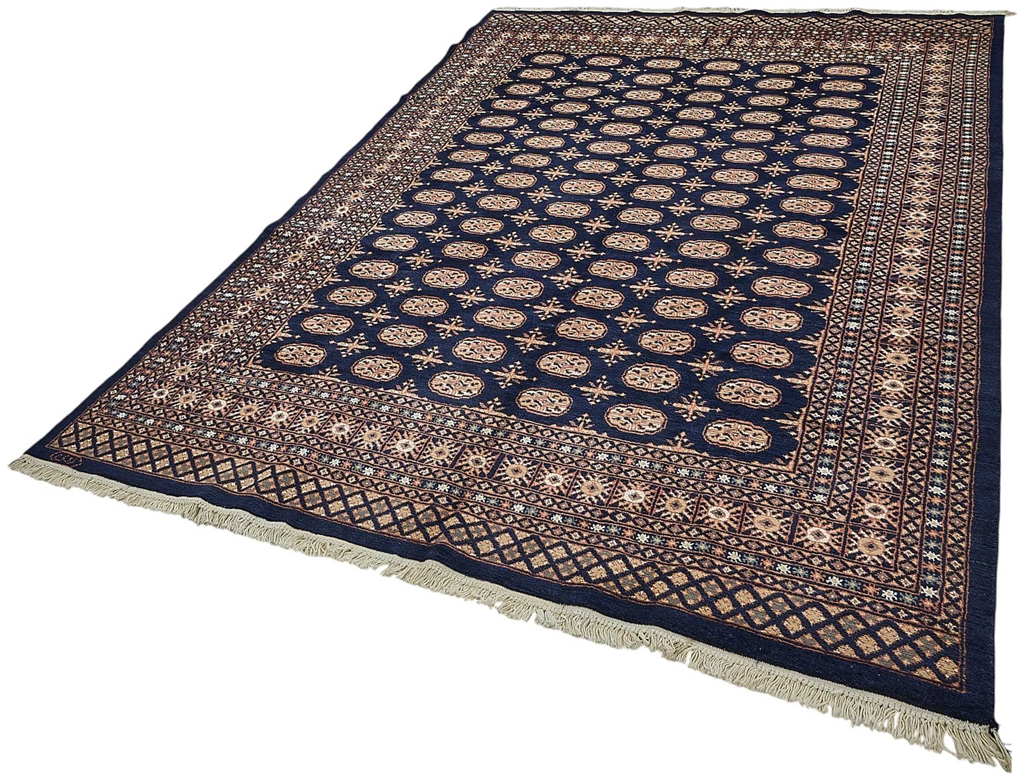 6x9 Blue Traditional Geometric Oushak Rug - 51546