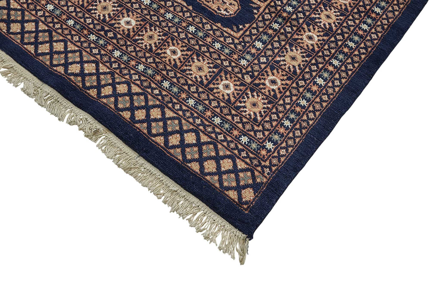 6x9 Blue Traditional Geometric Oushak Rug - 51546