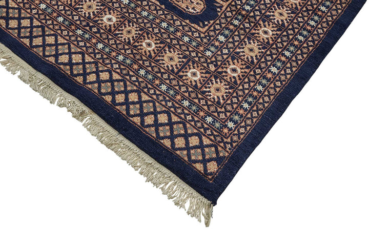 6x9 Blue Traditional Geometric Oushak Rug - 51546