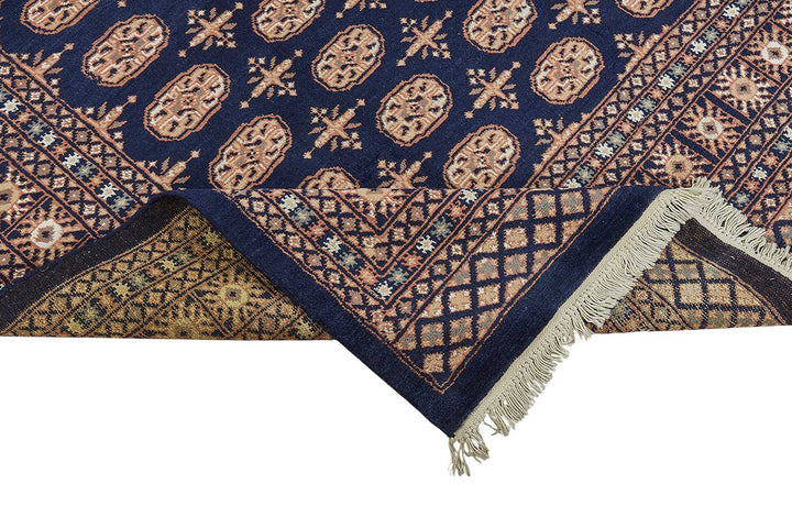 6x9 Blue Traditional Geometric Oushak Rug - 51546