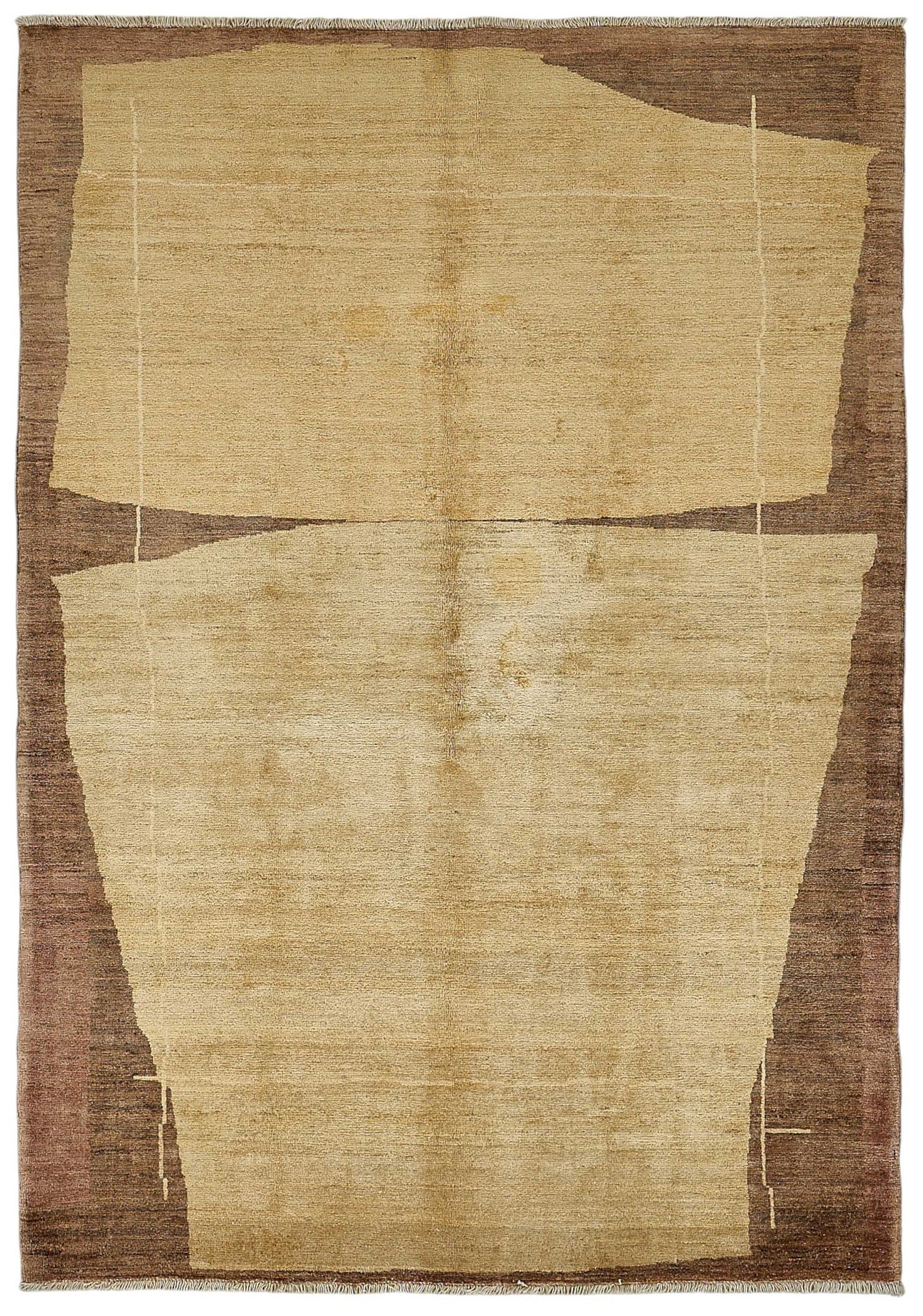 5x8 Beige Turkish Contemporary Oushak Rug - 51547