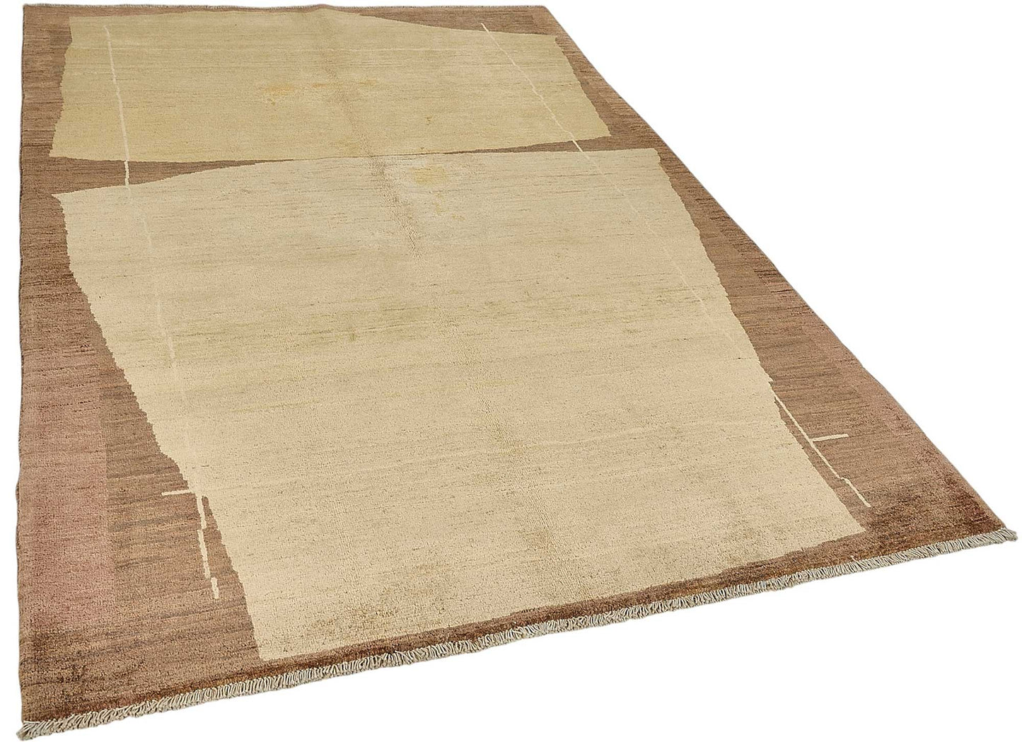 5x8 Beige Turkish Contemporary Oushak Rug - 51547