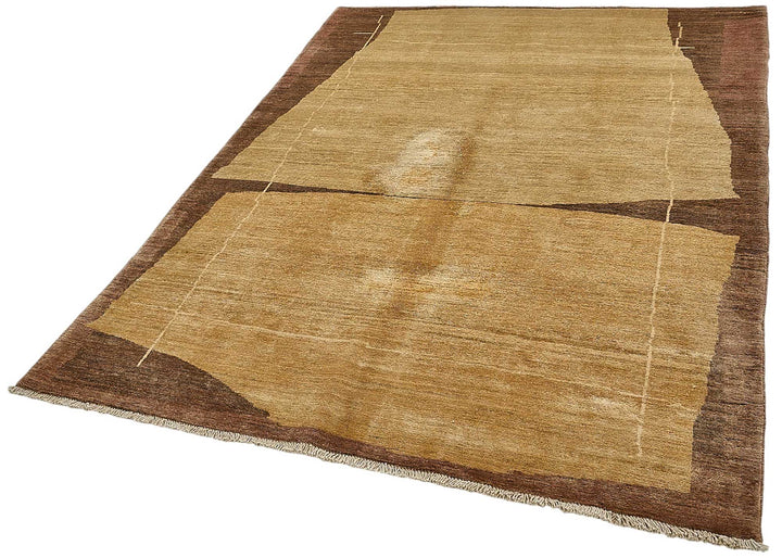 5x8 Beige Turkish Contemporary Oushak Rug - 51547