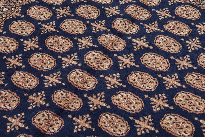 5x6 Blue Geometric Oushak Rug - 51548
