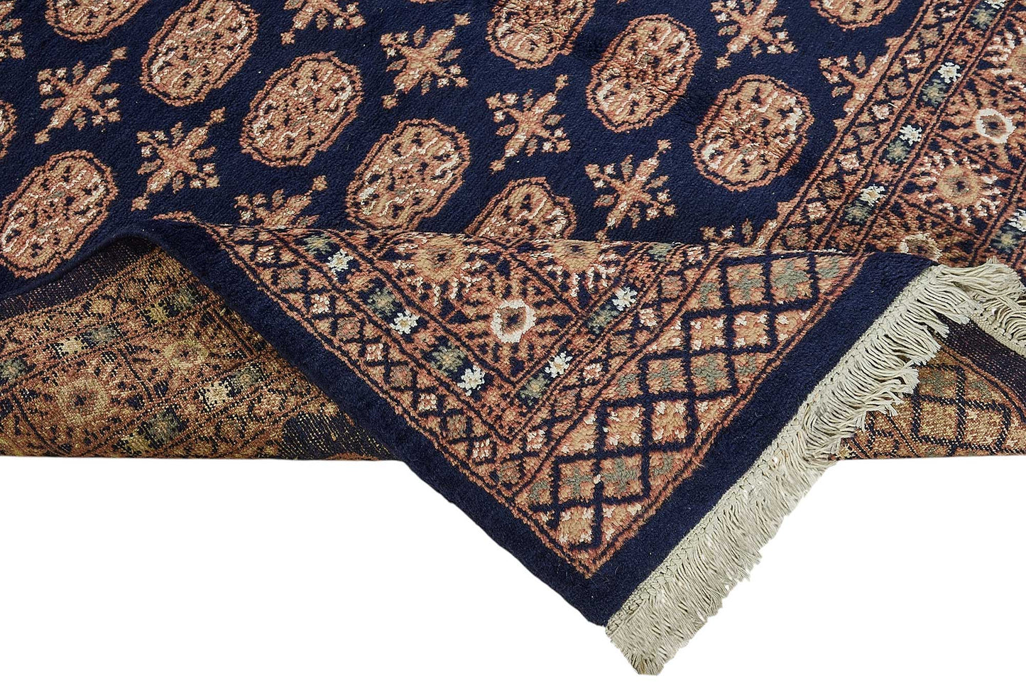 5x6 Blue Geometric Oushak Rug - 51548