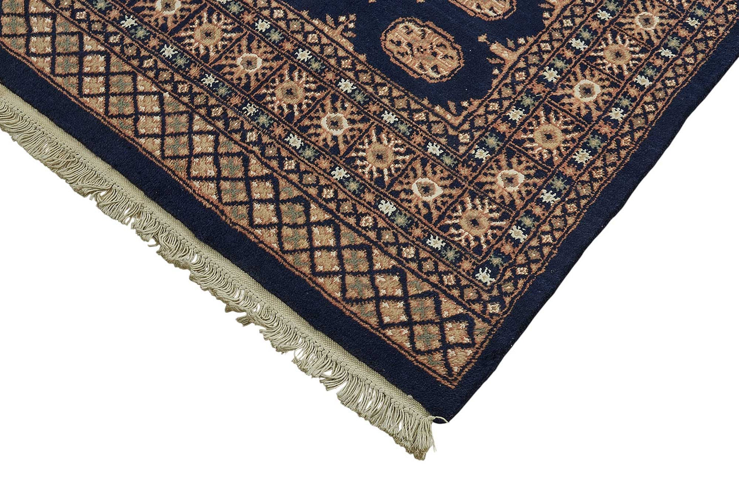 6x9 Blue Traditional Geometric Oushak Rug - 51550