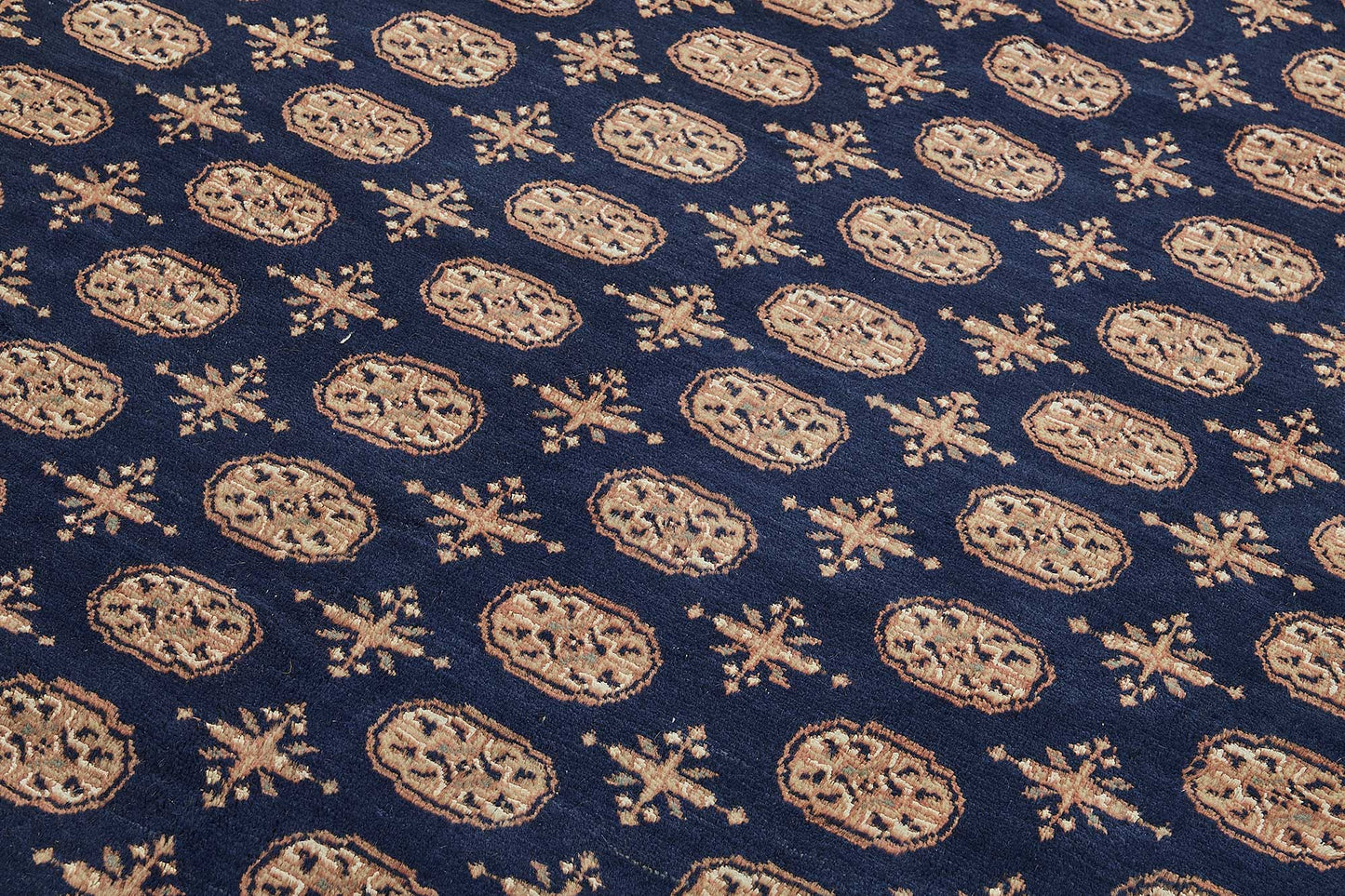 6x9 Blue Traditional Geometric Oushak Rug - 51550