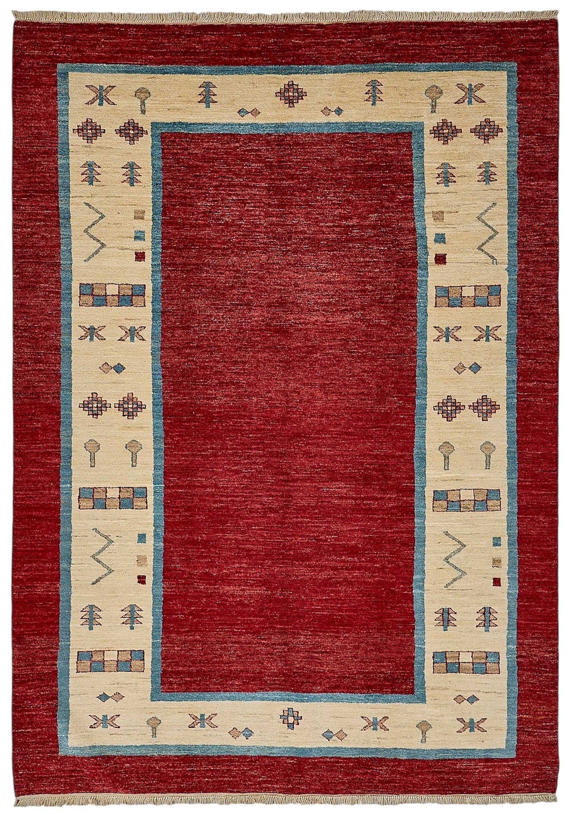 6x8 Red Turkish Tribal Oushak Rug - 51551