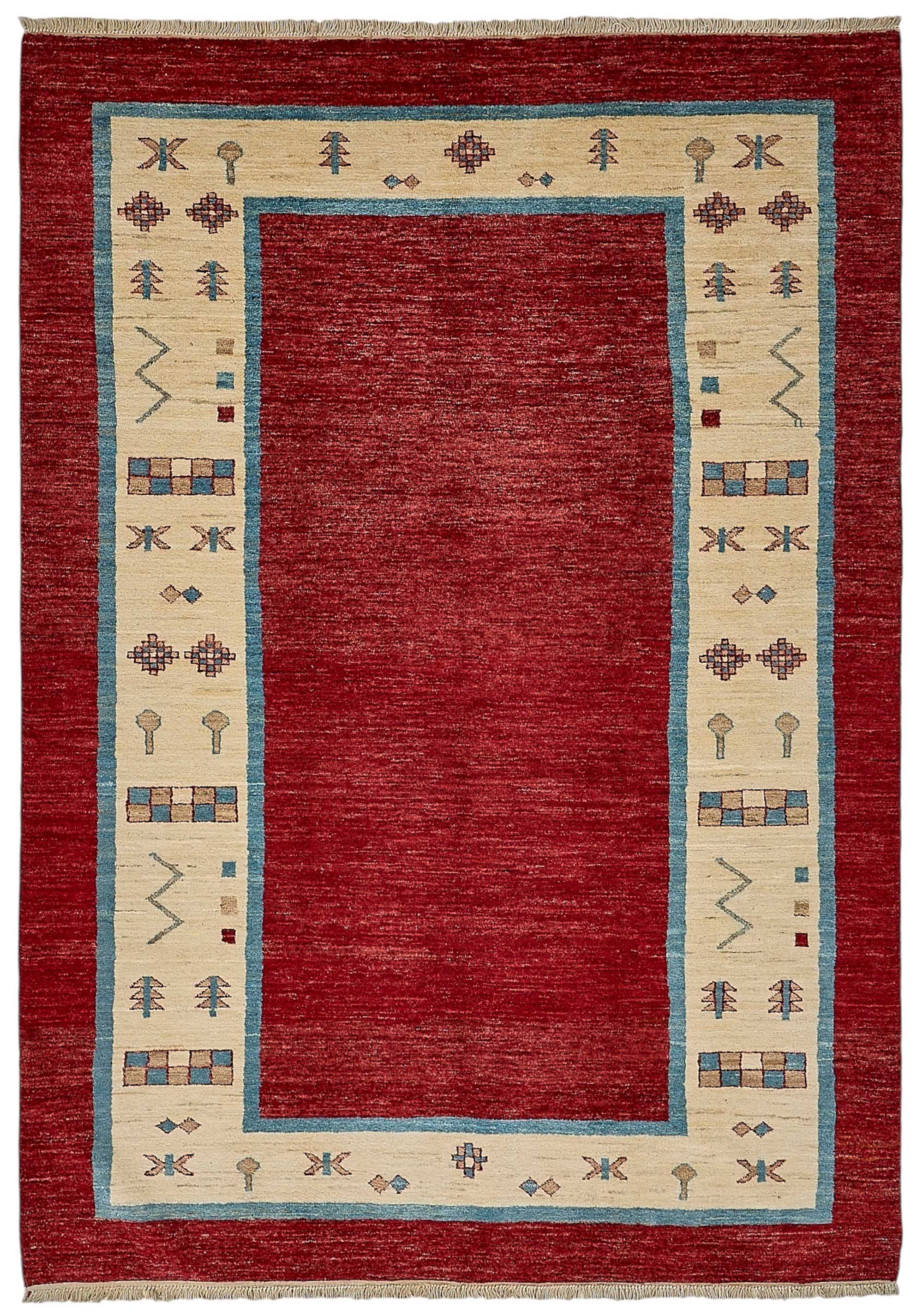 6x8 Red Turkish Tribal Oushak Rug - 51551