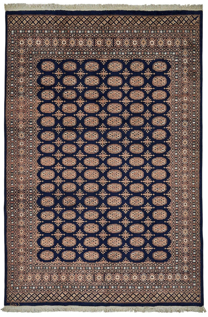 6x9 Blue Geometric Oushak Rug - 51552