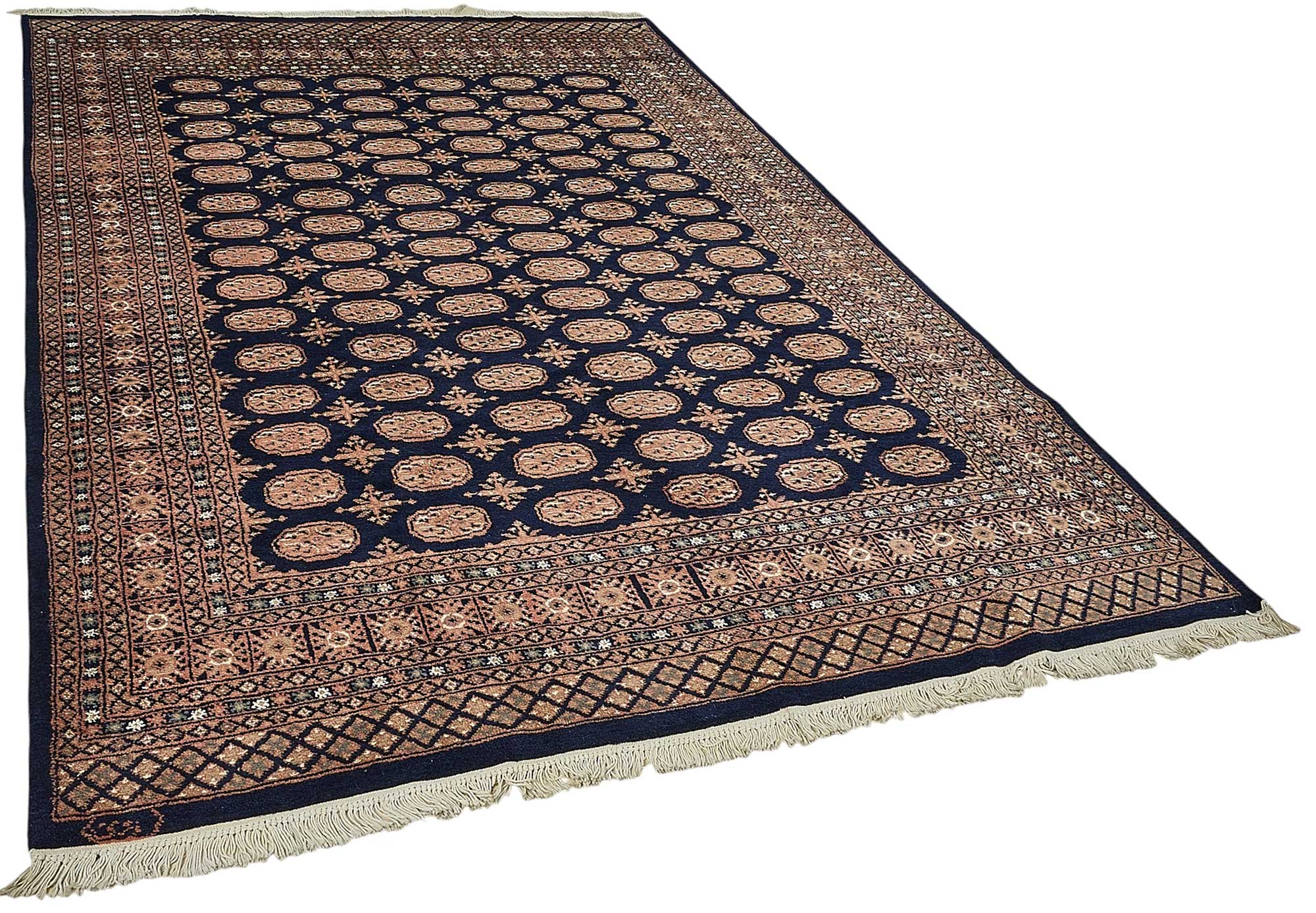 6x9 Blue Geometric Oushak Rug - 51552