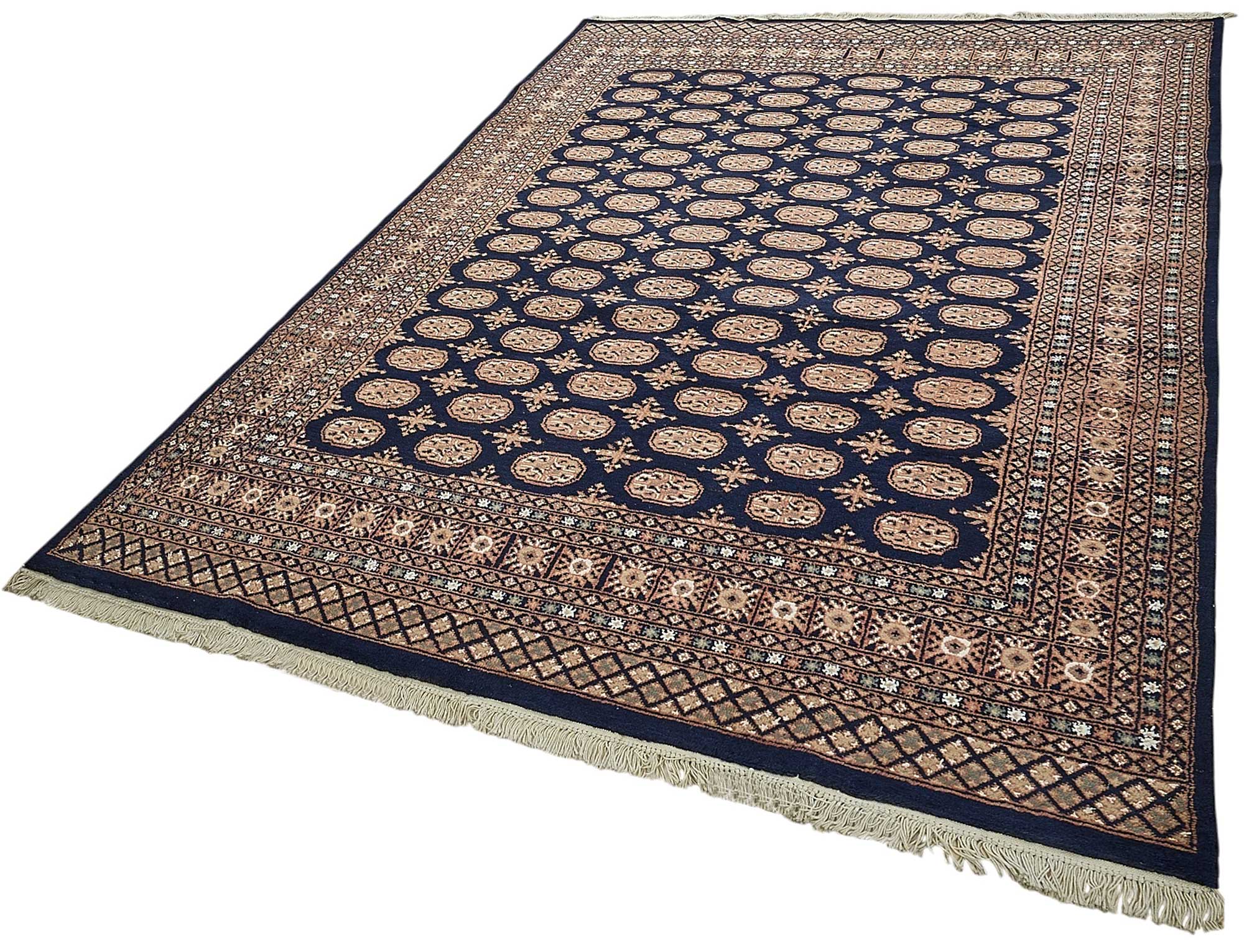 6x9 Blue Geometric Oushak Rug - 51552