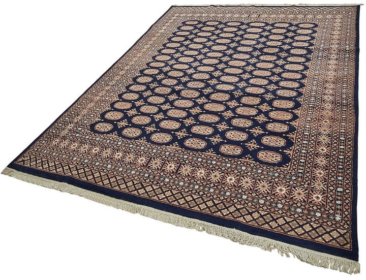6x9 Blue Geometric Oushak Rug - 51552