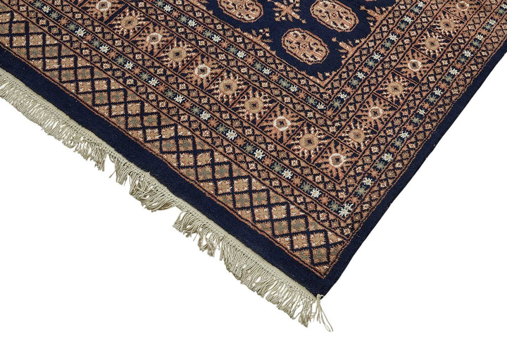 6x9 Blue Geometric Oushak Rug - 51552