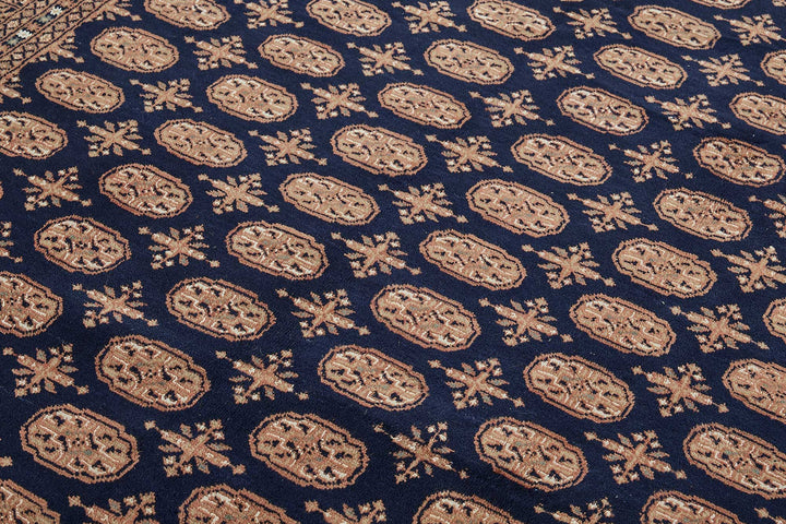 6x9 Blue Geometric Oushak Rug - 51552