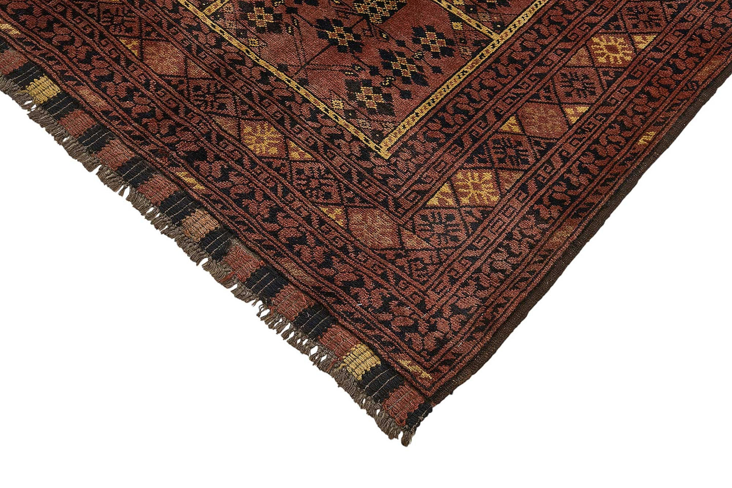 7x9 Red Handmade Tribal Geometric Oushak Rug - 51553