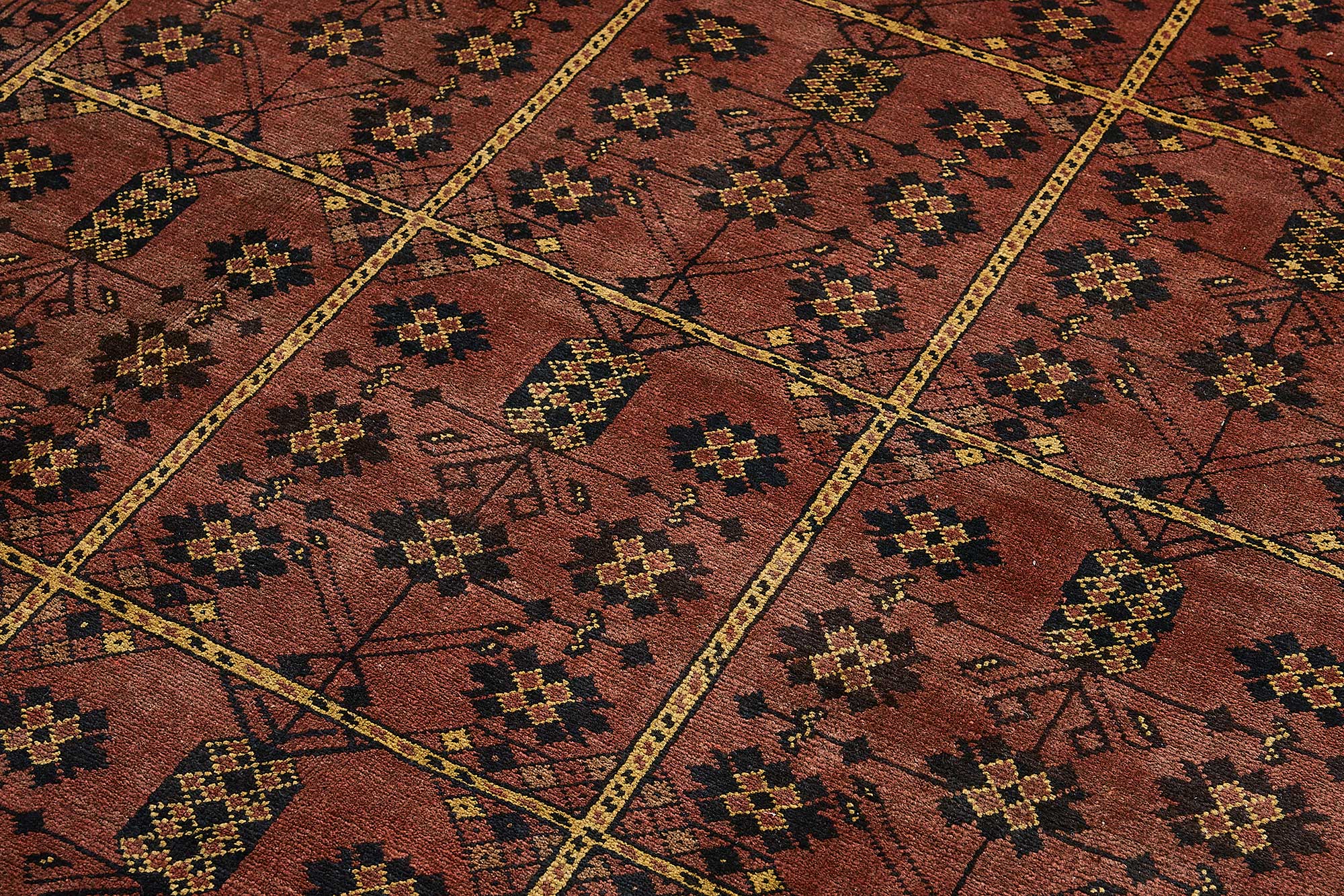 7x9 Red Handmade Tribal Geometric Oushak Rug - 51553