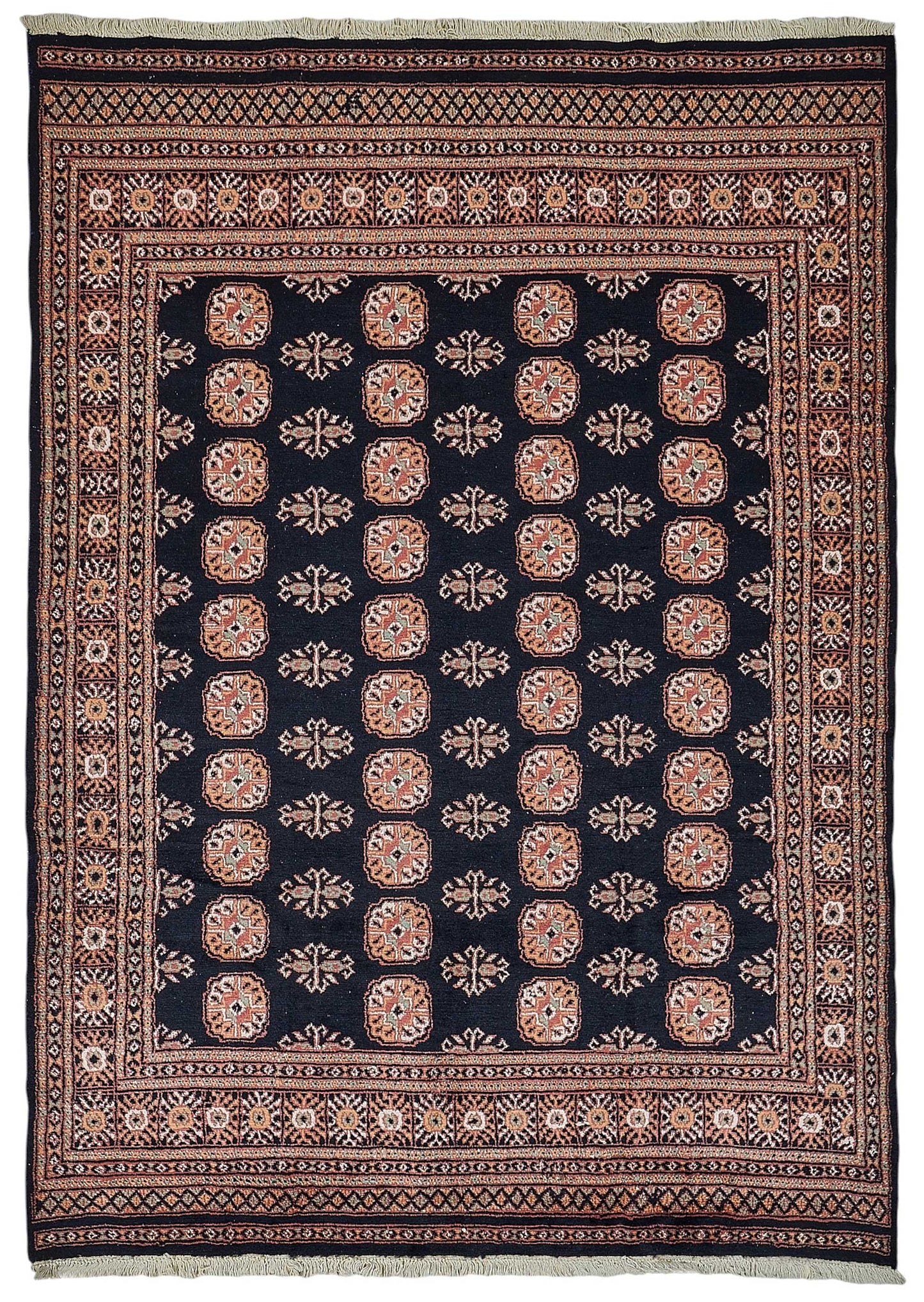 6x9 Blue Traditional Geometric Oushak Rug - 51554