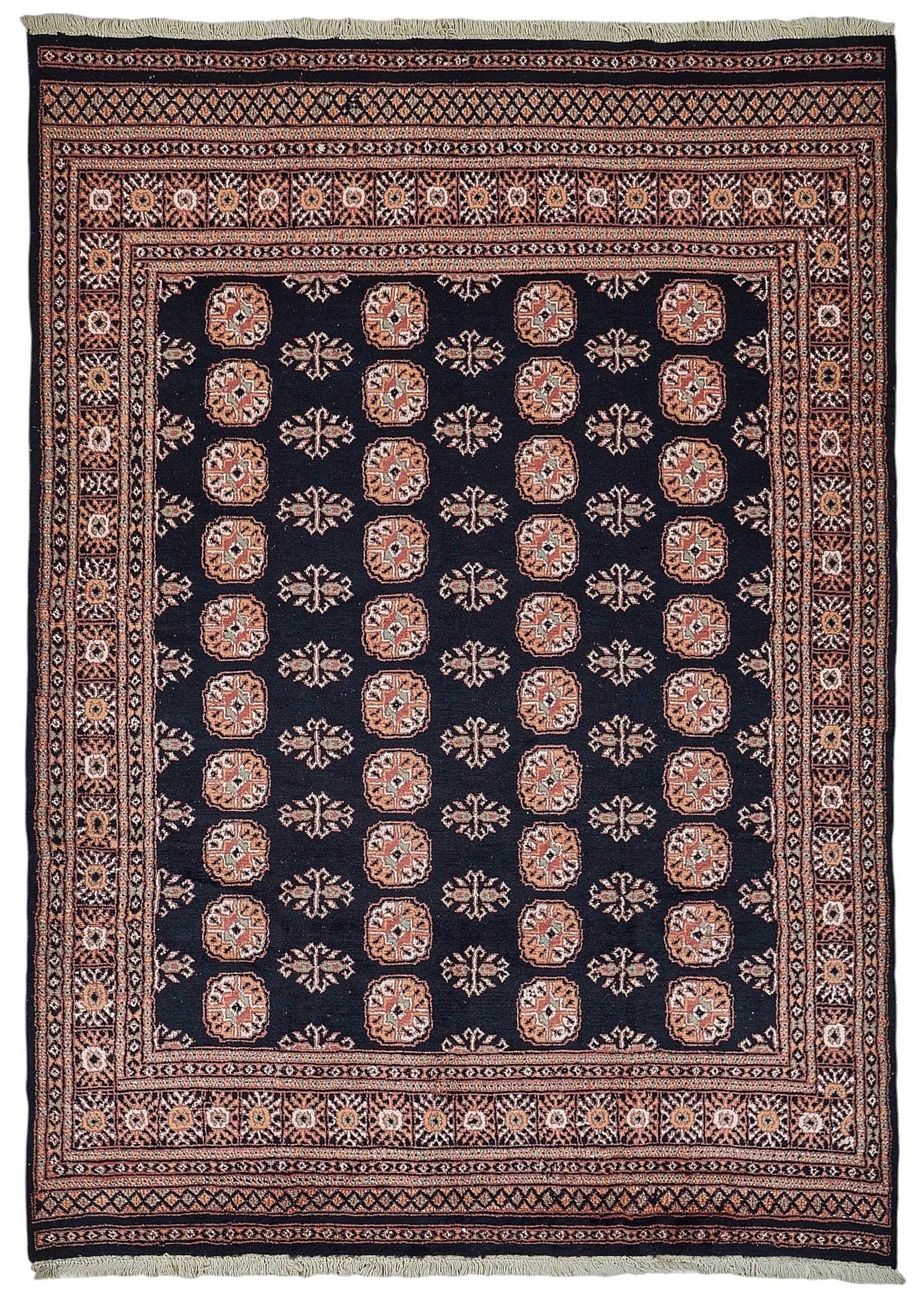 6x9 Blue Traditional Geometric Oushak Rug - 51554