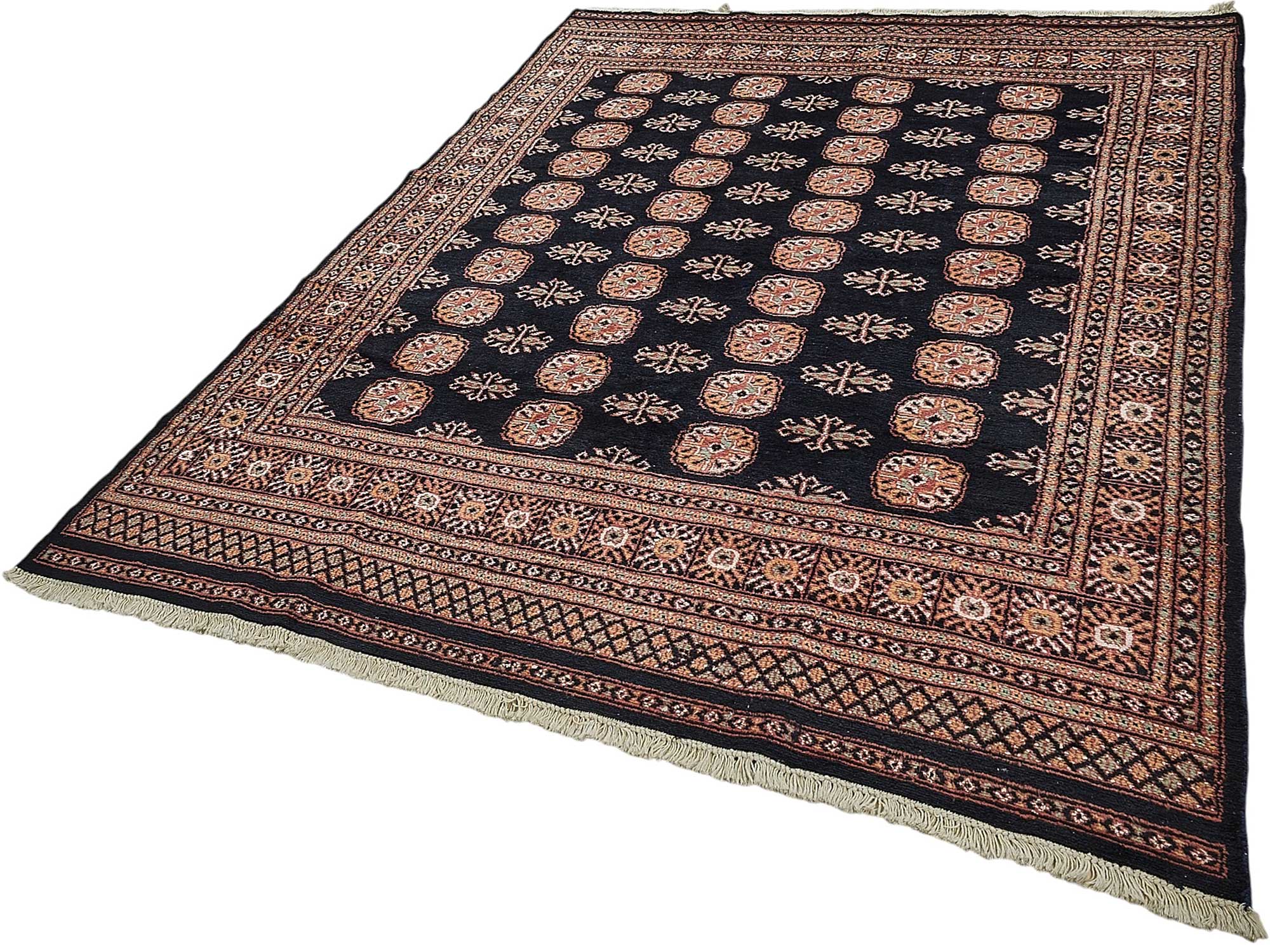 6x9 Blue Traditional Geometric Oushak Rug - 51554